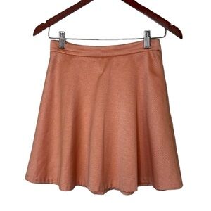 Club Monaco Women's Peach A-Line Above The Knee Lined Mini Flare Skirt